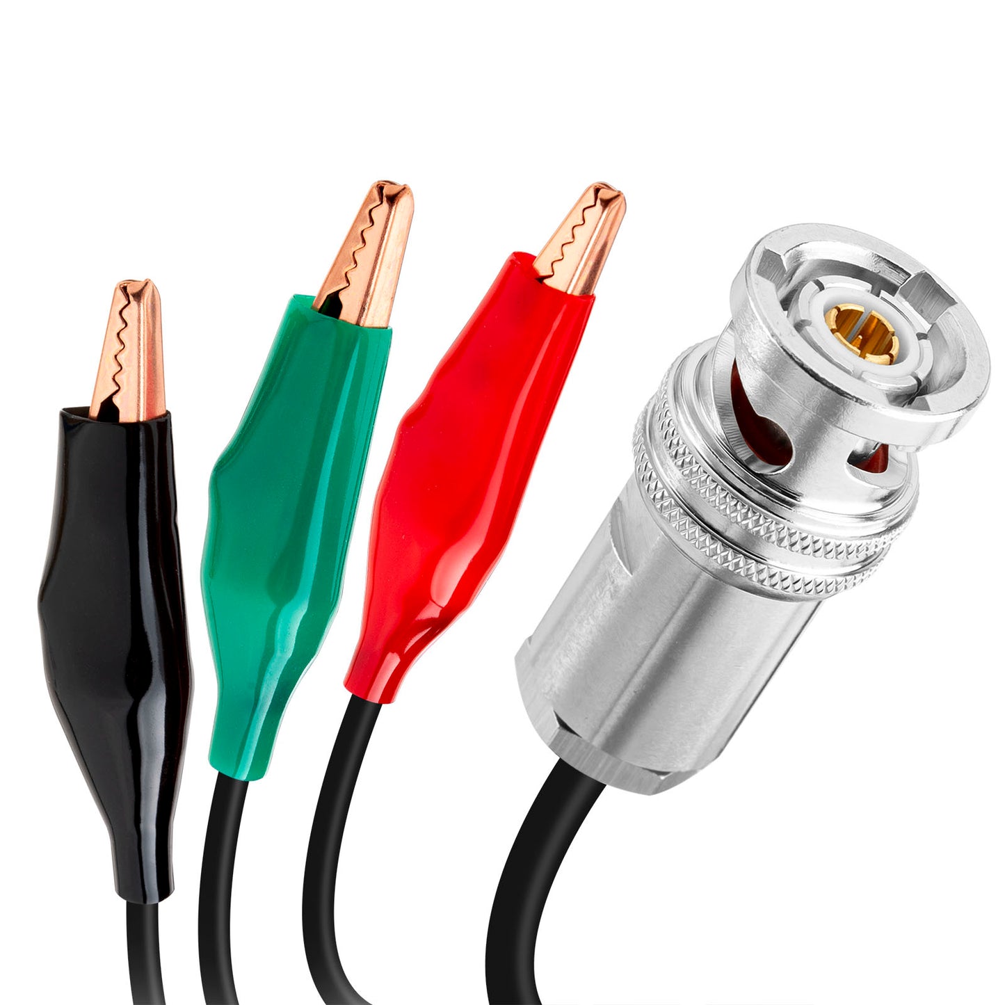 BNC Male Triaxial RG316 1M Test Cable with 3 Alligator Clips BNC Test Leads Set Oscilloscope Probe Test Leads 6GHz High-Frequency Signal Transmission, Lab-Grade Measurement, High-Temp & EMI Resistant