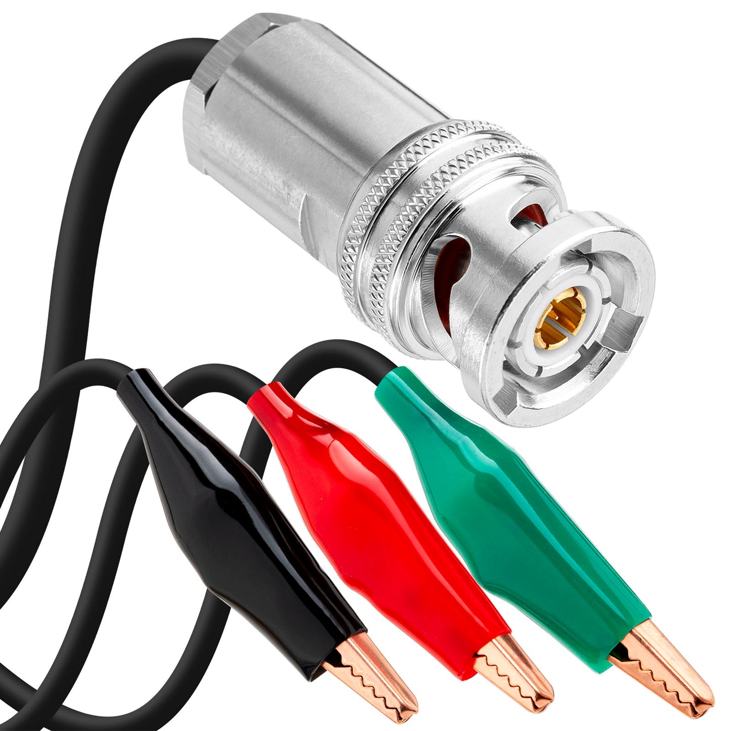 BNC Male Triaxial RG316 1M Test Cable with 3 Alligator Clips BNC Test Leads Set Oscilloscope Probe Test Leads 6GHz High-Frequency Signal Transmission, Lab-Grade Measurement, High-Temp & EMI Resistant