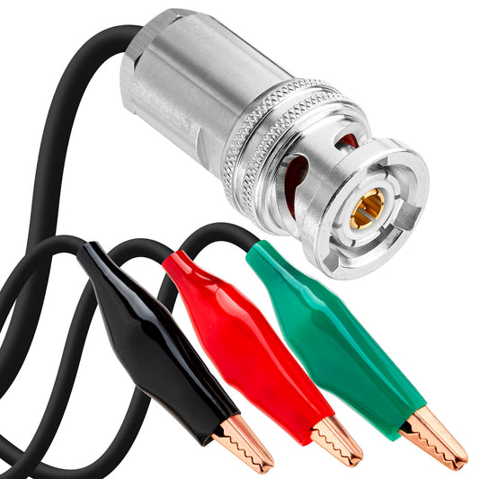 BNC Male Triaxial RG316 1M Test Cable with 3 Alligator Clips BNC Test Leads Set Oscilloscope Probe Test Leads 6GHz High-Frequency Signal Transmission, Lab-Grade Measurement, High-Temp & EMI Resistant