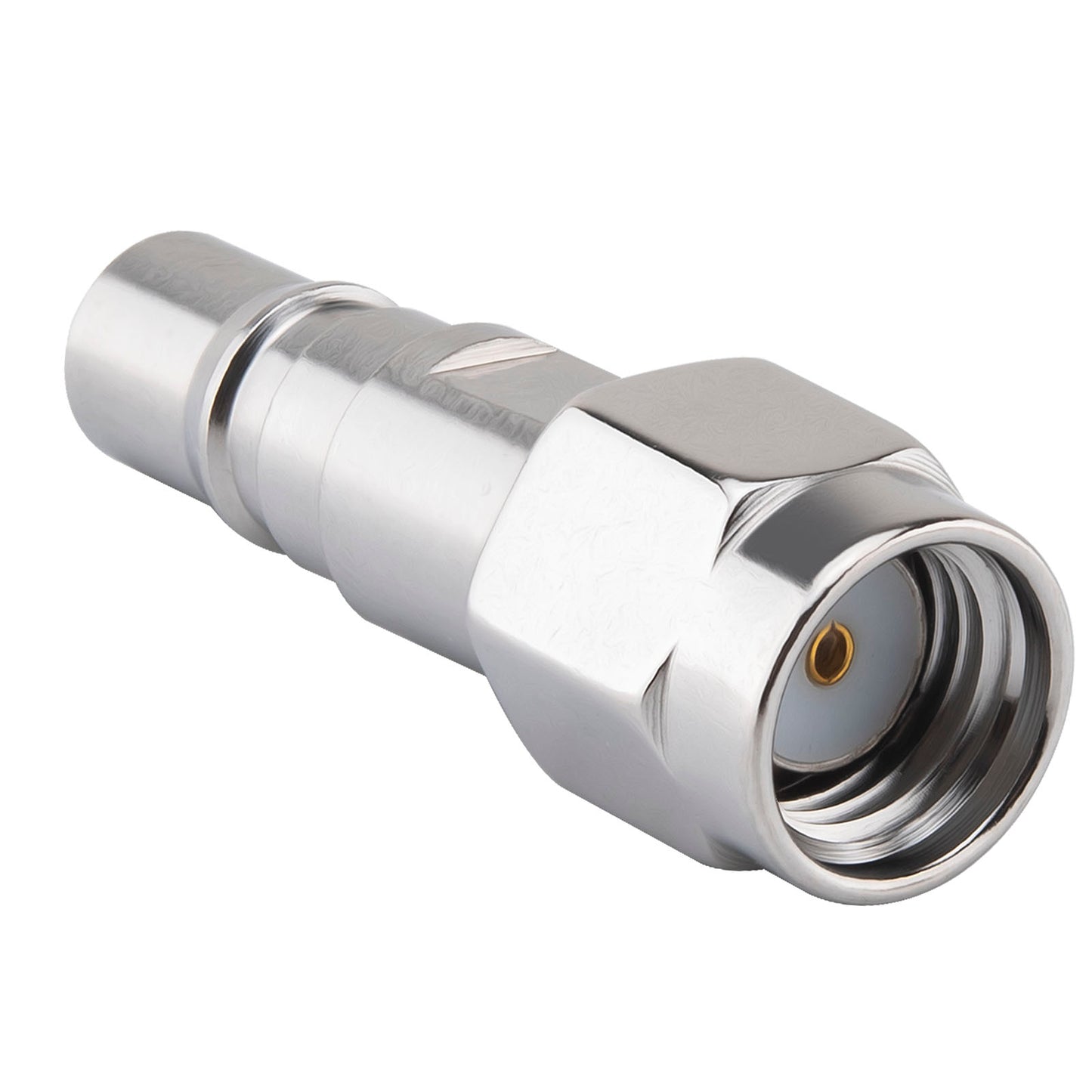 onelinkmore RP SMA Male to QMA Female Adapter, 6GHz RF Coaxial Connector for 5G Base Station, Satellite, IoT, Military(QMA Female, RP SMA Male)