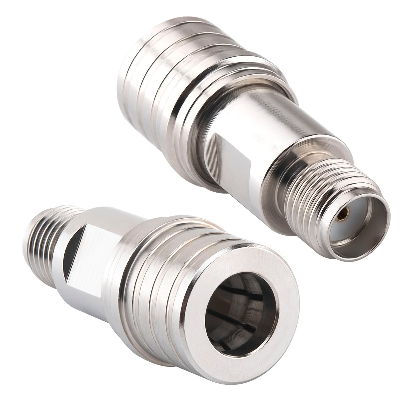 onelinkmore SMA Female to QMA Male Adapter, 6GHz RF Coaxial Connector for 5G Base Stations/Industrial IoT (QMA Male, SMA Female)