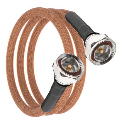 onelinkmore 7/16 DIN Male to Male Coaxial Cable, 50 Ω RG393 Double-Shielded, RF Jumper Cable, Silver-Plated Copper, High-Temp FEP Jacket for RF Test & 5G Base Station