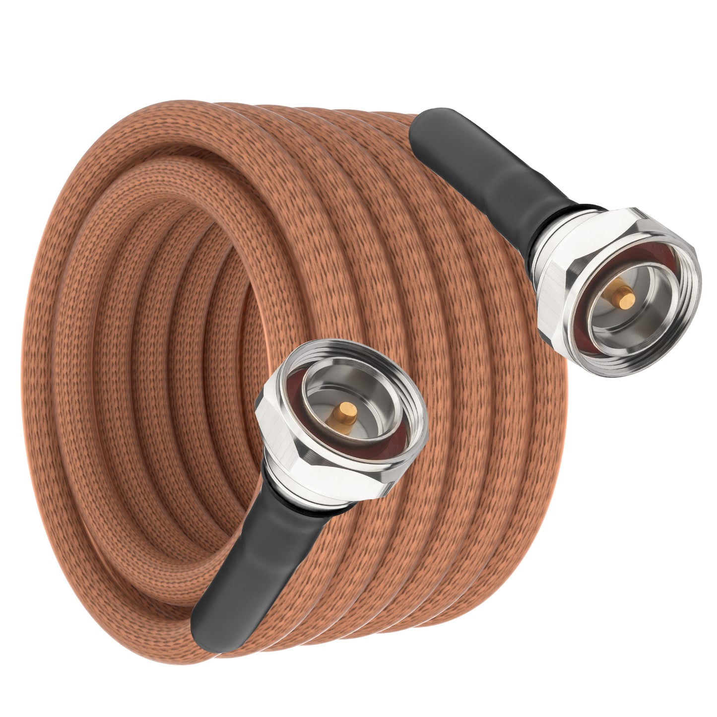 onelinkmore 7/16 DIN Male to Male Coaxial Cable, 50 Ω RG393 Double-Shielded, RF Jumper Cable, Silver-Plated Copper, High-Temp FEP Jacket for RF Test & 5G Base Station