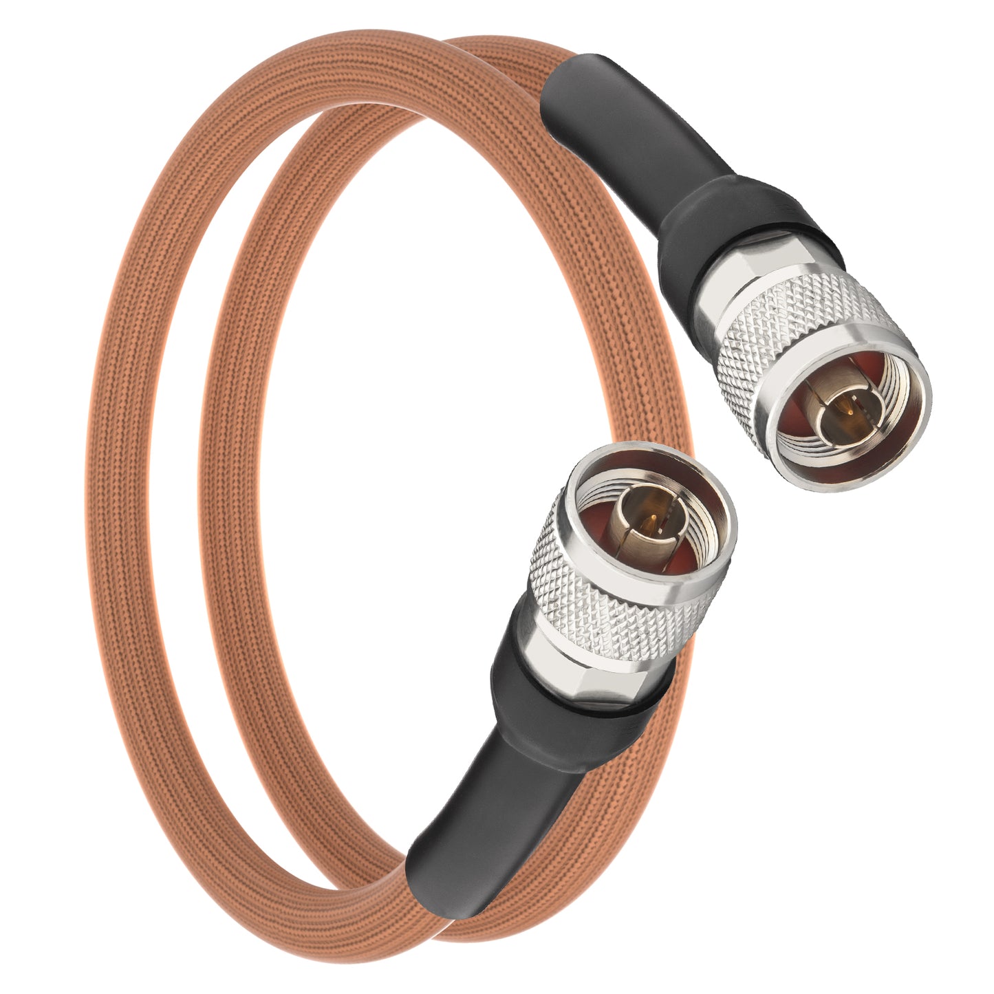 onelinkmore RG393 Coaxial Cable N Male to N Male, Double-Shielded Silver-Plated Copper,50 Ohm, FEP Jacket High-Temp RF Pigtail Jumper for Spectrum Analyzer, 5G Base Station, Radar