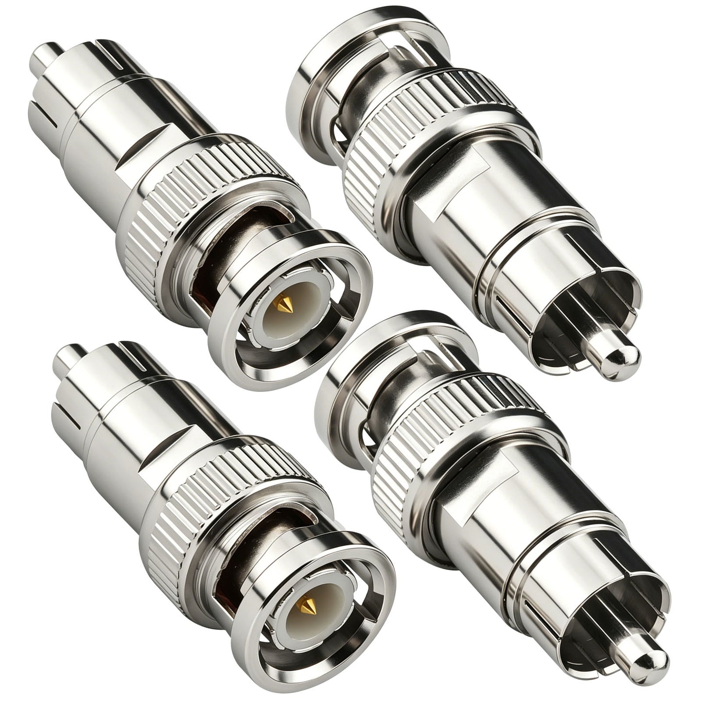BNC to RCA Adapter,BNC to RCA Converter Coaxial Coax RG6 Adapter for SDR, PVM Display and Test Hardware Pack of 4
