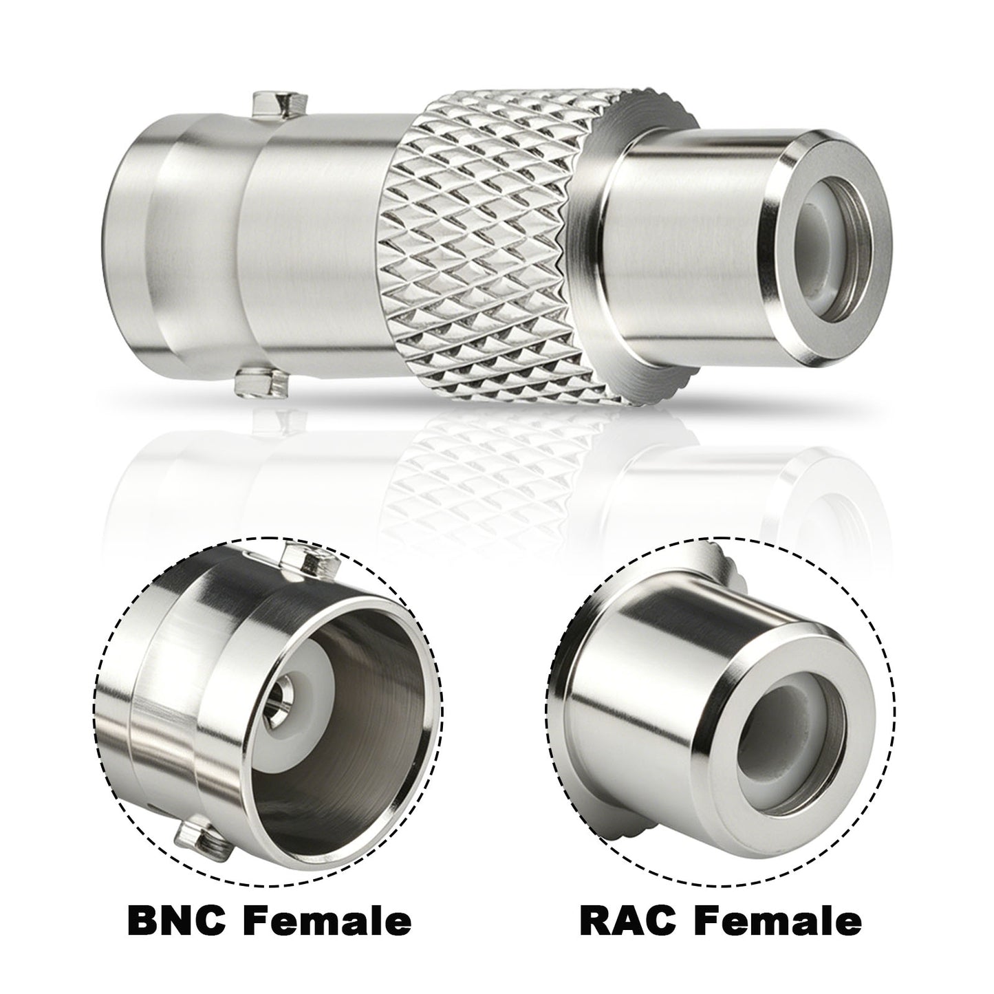 BNC to RCA Adapter,BNC to RCA Converter Coaxial Coax RG6 Adapter for SDR, PVM Display and Test Hardware Pack of 4