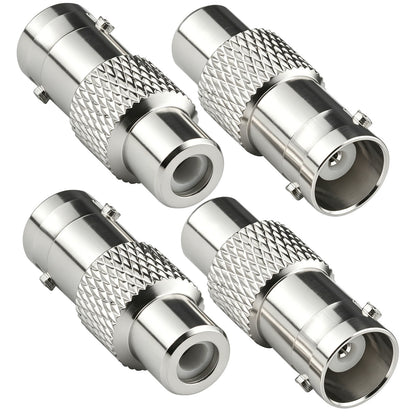 BNC to RCA Adapter,BNC to RCA Converter Coaxial Coax RG6 Adapter for SDR, PVM Display and Test Hardware Pack of 4