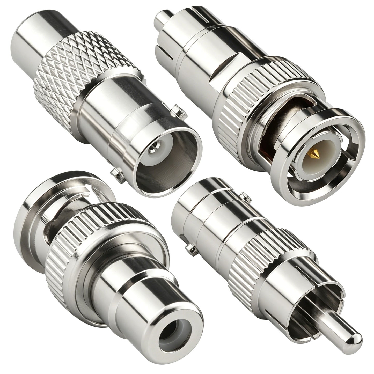 BNC to RCA Adapter,BNC to RCA Converter Coaxial Coax RG6 Adapter for SDR, PVM Display and Test Hardware Pack of 4