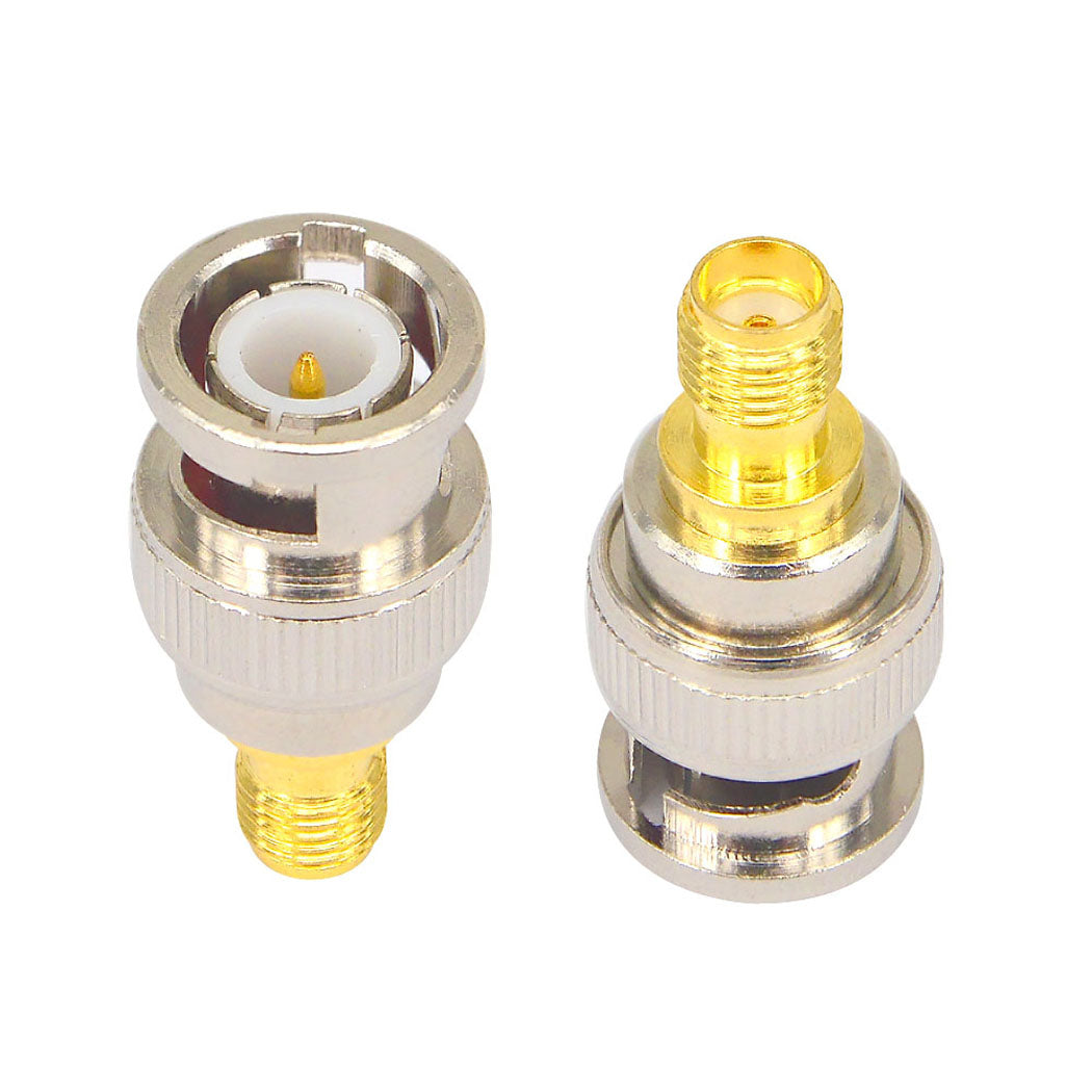 SMA to BNC Adapter 2PCS SMA Female to BNC Male GMRS Antenna Adapter Low-Loss sma-f to bnc-m adapter for SDR/Scanner/GMRS Handheld Radios/Walkie Talki/nano VNA/Coax Connector/Wireless LAN Device