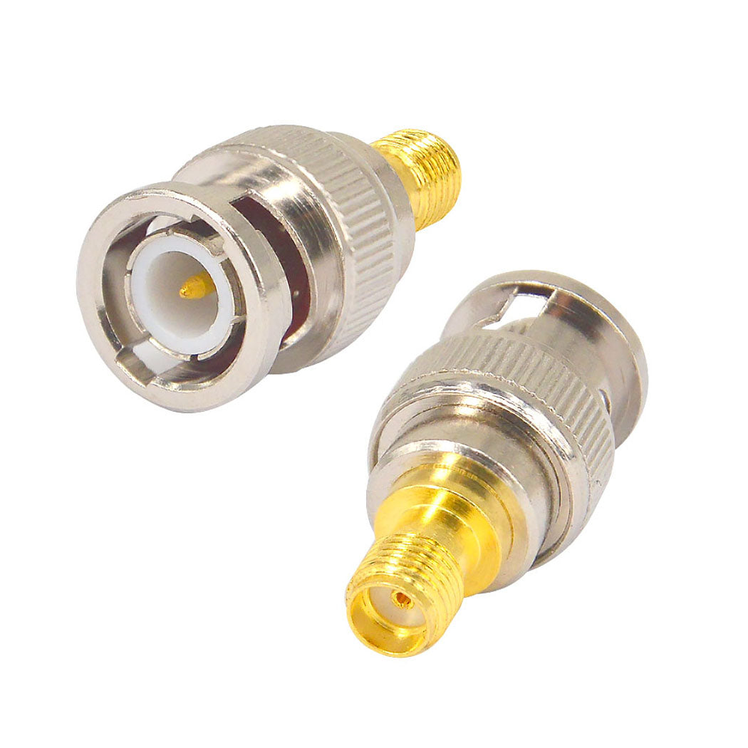 SMA to BNC Adapter 2PCS SMA Female to BNC Male GMRS Antenna Adapter Low-Loss sma-f to bnc-m adapter for SDR/Scanner/GMRS Handheld Radios/Walkie Talki/nano VNA/Coax Connector/Wireless LAN Device