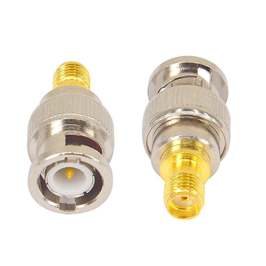 SMA to BNC Adapter 2PCS SMA Female to BNC Male GMRS Antenna Adapter Low-Loss sma-f to bnc-m adapter for SDR/Scanner/GMRS Handheld Radios/Walkie Talki/nano VNA/Coax Connector/Wireless LAN Device