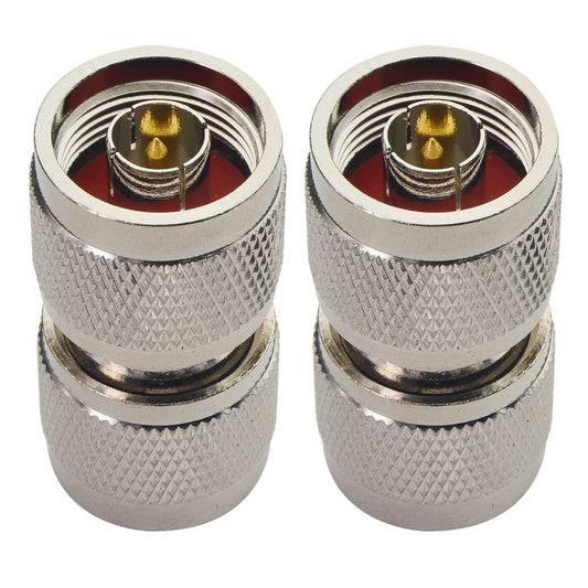 N Male Connector N-Type Male to N Male Adapter Coax Connectors RF Coaxial Wi-Fi Adapter Coupler N Type Male Connector Walkie Talkie N adapters RF N coaxial Cable Adapter N Coupler Pack of 2