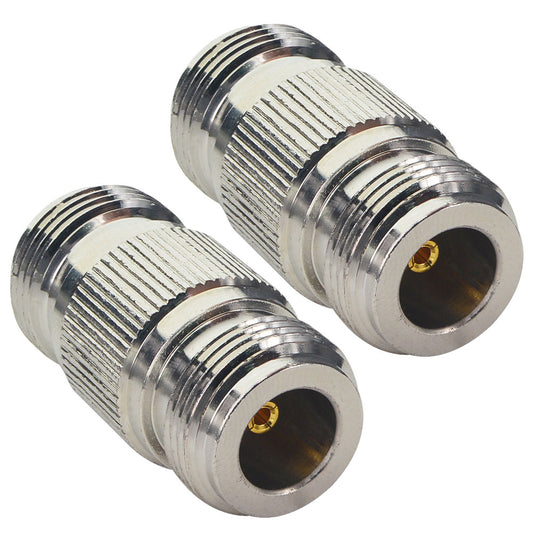 N Female to N Female Connector RF Coax Cable Adapter Barrel Connectors Double Female Connector Plug for Wilson Cell Booster CB Ham Radio Wireless WiFi Antenna Cable Pack of 2