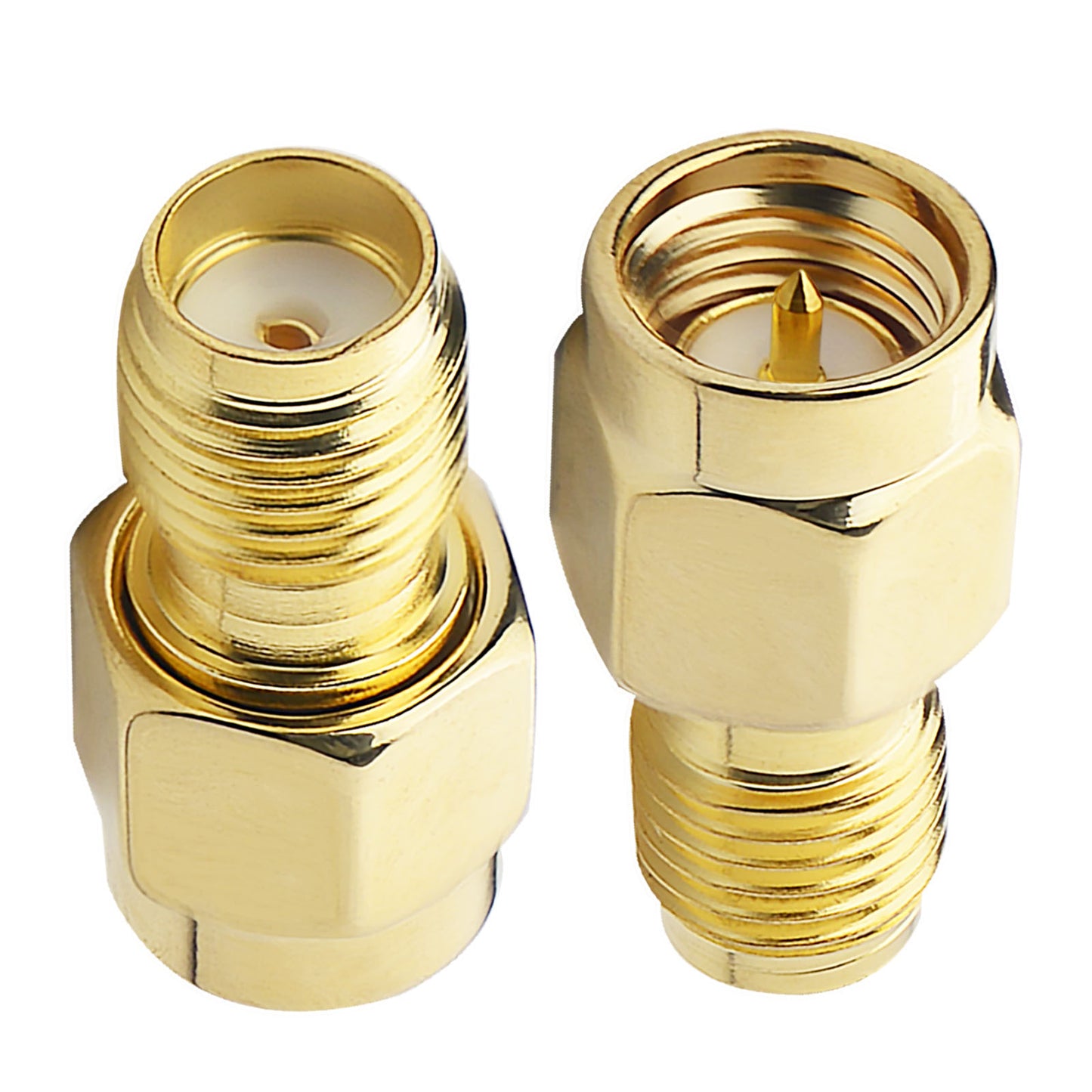 SMA Male to Female FPV Antenna Adapter 2 Pack Coaxial Cable Connector, Low Loss for FPV Radio WiFi Antenna Extension Cable Network Analyzer
