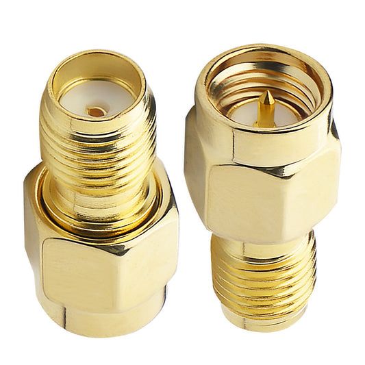 SMA Male to Female FPV Antenna Adapter 2 Pack Coaxial Cable Connector, Low Loss for FPV Radio WiFi Antenna Extension Cable Network Analyzer