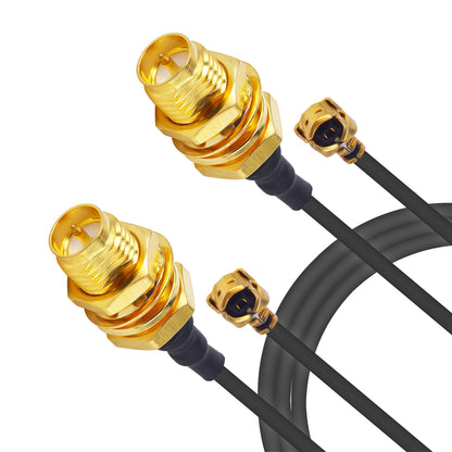 onelinkmore U.FL Mini PCI to Reverse Polarity SMA Pigtail Antenna WiFi Router Cable Antenna Mini PCI to RP SMA Coaxial Cable for WiFi Router Gateway Wireless PCIE Network Card Pack of 100