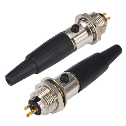 onelinkmore DIY 3 Pin Mini XLR Connector TA3F Audio Microphone Adapters with Plug Chassis Mount XLR Jack 3 Pin Mini XLR Cable Ends Replacement F-Plug Audio Socket for Pro Microphones 2 Sets