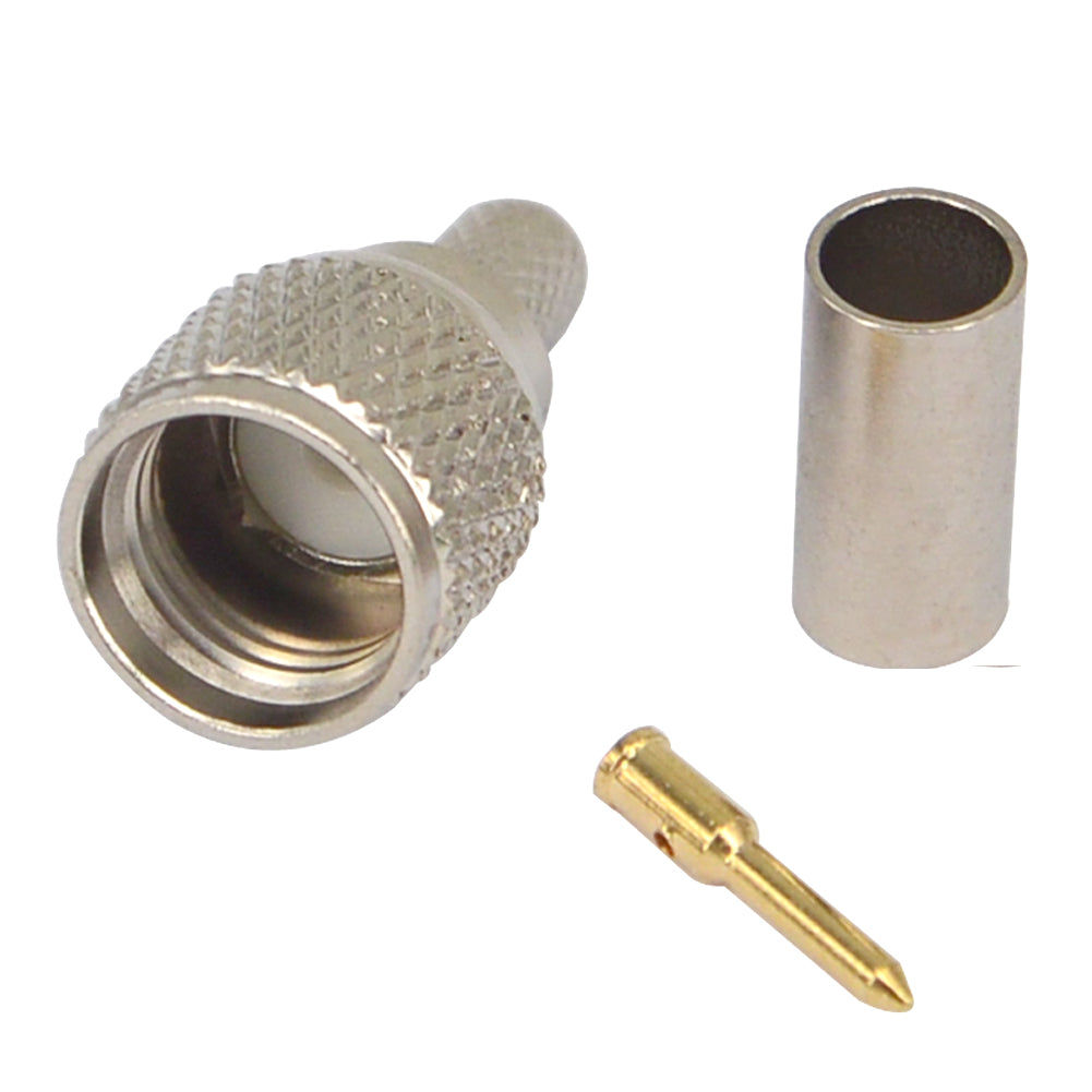 10 Pieces Mini-UHF Male Crimps Connector for RG58 RG142 LMR195 Cable Motorola Radio Antenna
