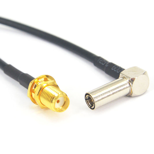 RG174 15cm SMA female to MS-147 male right angle pigtail cable Pack of 10