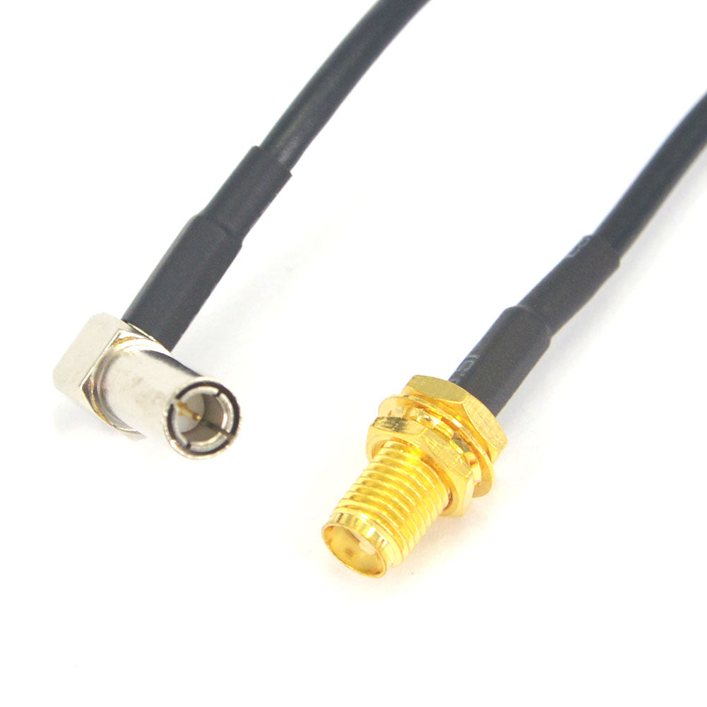 RG174 15cm SMA female to MS-147 male right angle pigtail cable Pack of 10