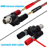 onelinkmore BNC Female to Dual Banana Female Socket Binding Post RF Coax Splitter Adapter Connector for HF Radio Antennas Pack of 2