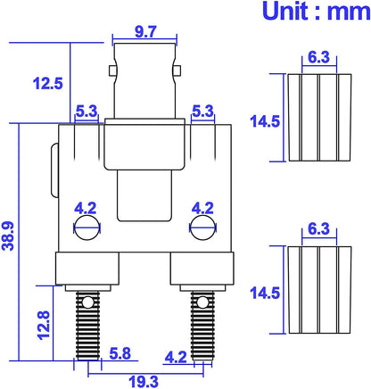 onelinkmore BNC Female to Dual Banana Female Socket Binding Post RF Coax Splitter Adapter Connector for HF Radio Antennas Pack of 2