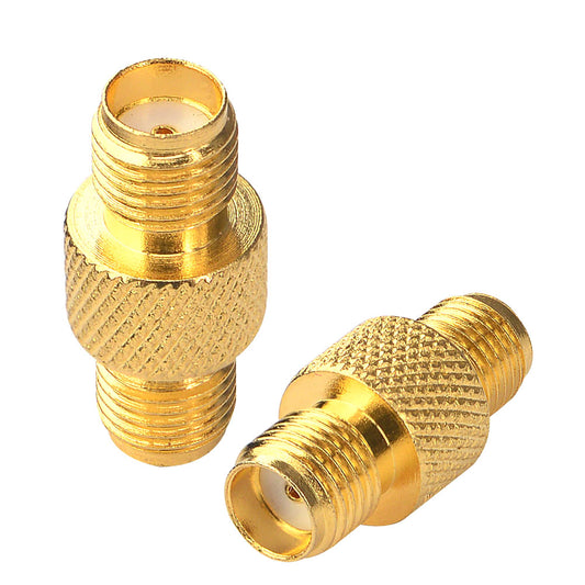 onelinkmore SMA Connector FPV Antennas Radio Adapter SMA Female to Female Barrel Adapter Antenna Jack Adapter SMA Coupler Adapter for Wireless LAN Devices Coaxial Cable Pack of 2