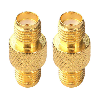 onelinkmore SMA Connector FPV Antennas Radio Adapter SMA Female to Female Barrel Adapter Antenna Jack Adapter SMA Coupler Adapter for Wireless LAN Devices Coaxial Cable Pack of 2