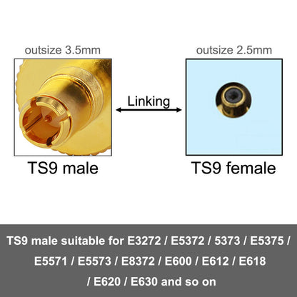 onelinkmore RF Coax 4G LTE Antenna Upgraded Adapter SMA Connector SMA Female to TS9 Male Straight Connector for 4G LTE Antenna Hsdpa 2G 3G Antenna UMTS Mobile Broadband Pack of 2