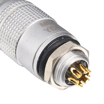 Aviation Connector 6P 2A YC8-6 Waterproof Wire Panel Power Chassis Metal Fittings Connector Aviation Black Pack of 2