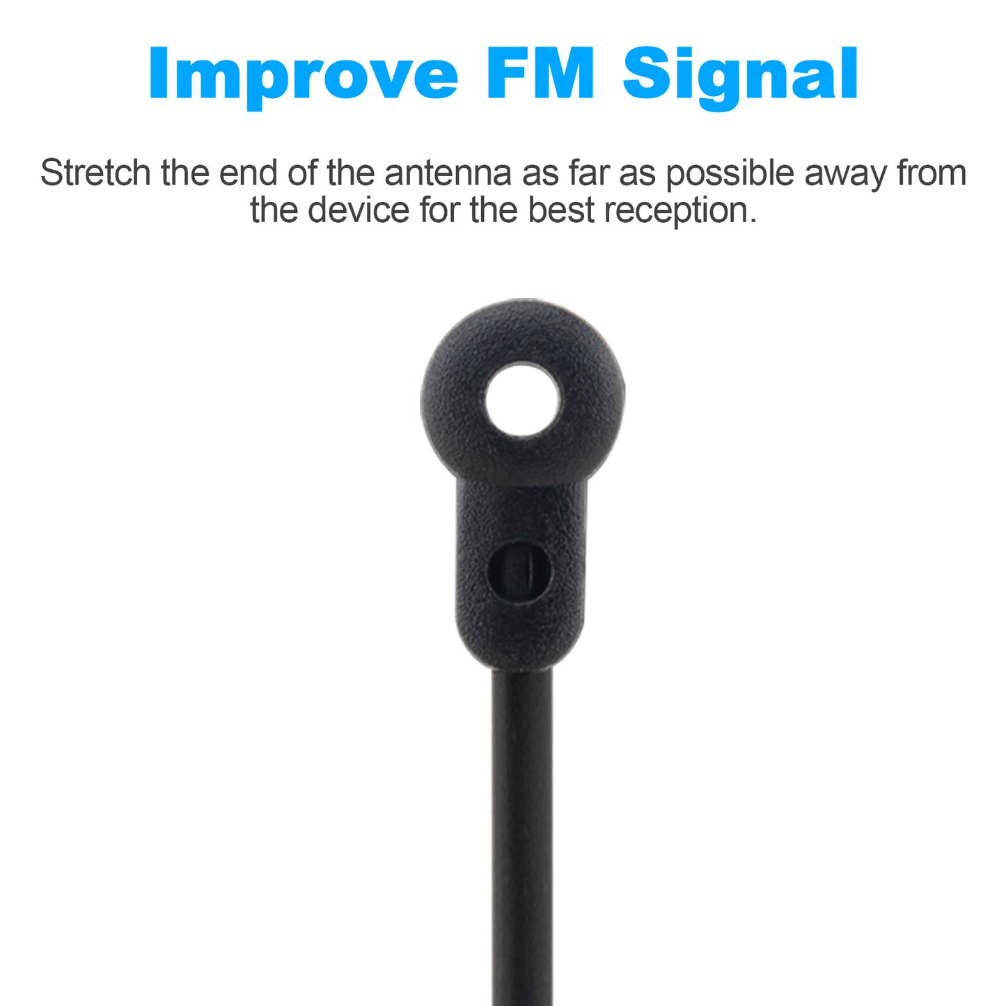 FM Antenna 75 Ohm FM Radio Antenna F Type Male Coaxial Cable Wire Antenna with Adapter for Pioneer Onkyo Yamaha Marantz Indoor Digital HD Radio Stereo Receiver FM Radio AV Audio Video