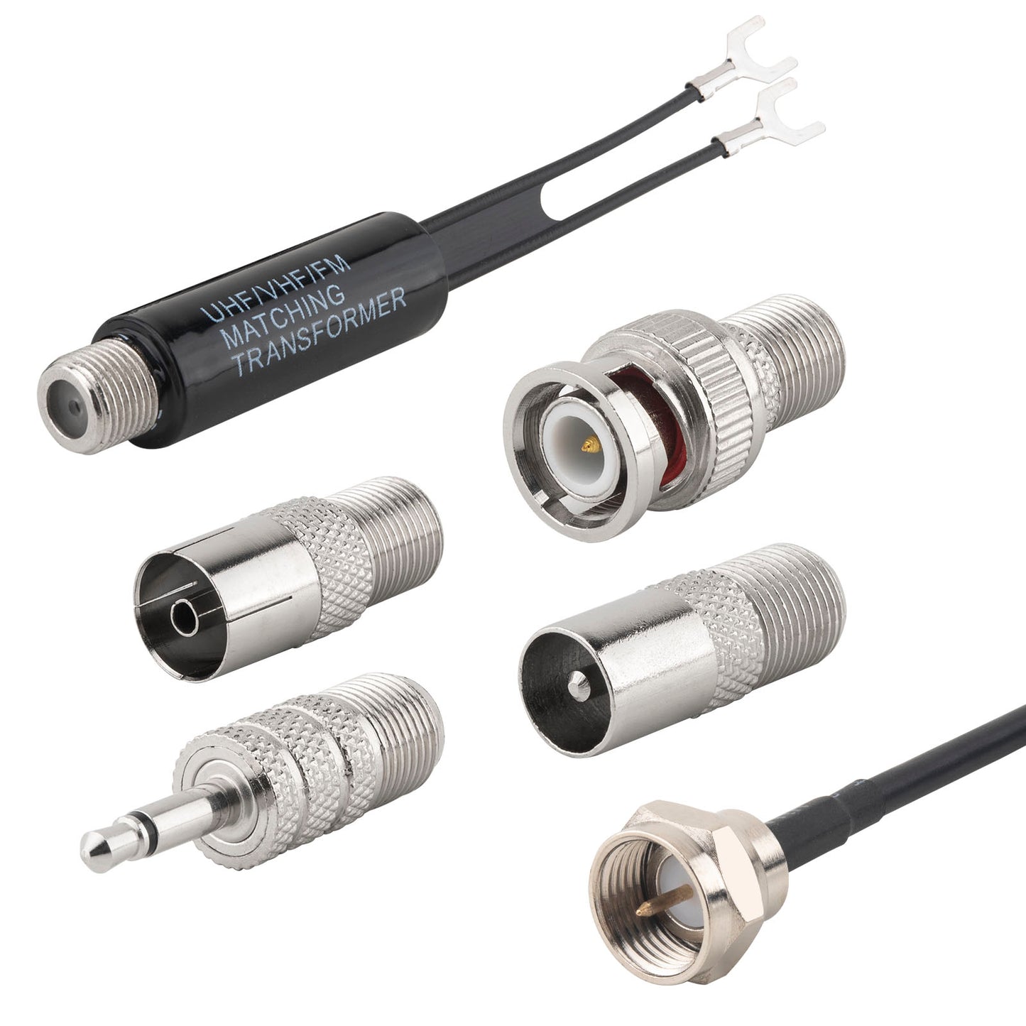 FM Antenna Magnetic Base FM Radio Antenna with PAL BNC 3.5mm and 75 to 300 Ohm Adapter Connector for Pioneer Onkyo Yamaha Marantz Indoor Digital HD Radio FM Radio