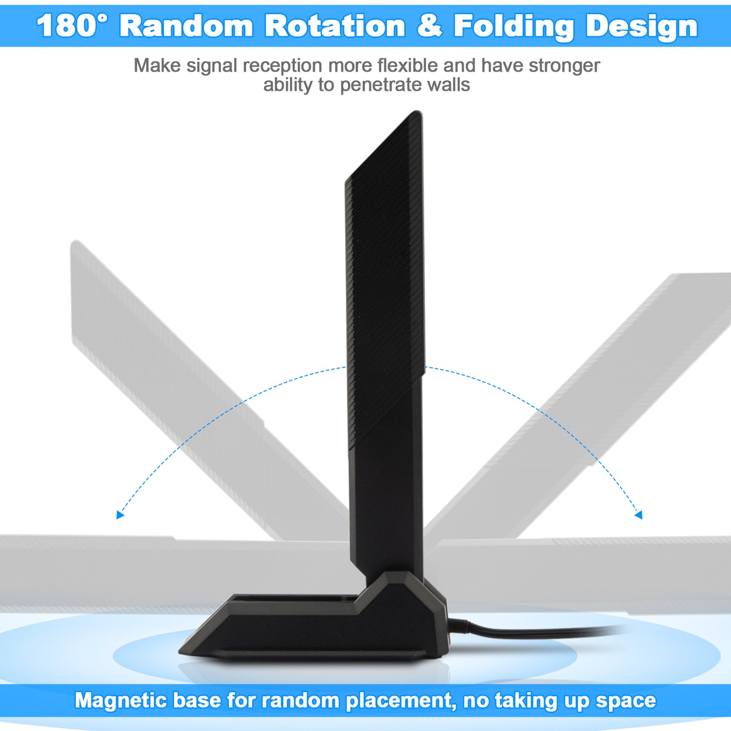 WiFi Antenna Replacement WiFi 6 6E Tri-Band 6GHz 5GHz 2.4GHz Magnetic Base External Replacement for PC Desktop Computer Asus Rog Strix Gigabyte Aorus Gaming WiFi Motherboard Card