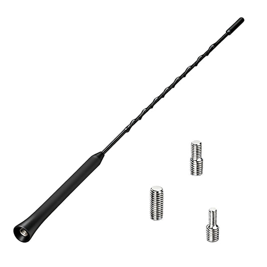 16 Inch Car Antenna Replacement Mast, Flexible Waterproof Rubber Roof Antenna Universal Vehicle Roof Mounted AM FM Car Radio Antennas for Cars Trucks SUVs, with M4 M5 M6 Threaded Adapters