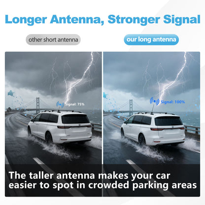 16 Inch Car Antenna Replacement Mast, Flexible Waterproof Rubber Roof Antenna Universal Vehicle Roof Mounted AM FM Car Radio Antennas for Cars Trucks SUVs, with M4 M5 M6 Threaded Adapters