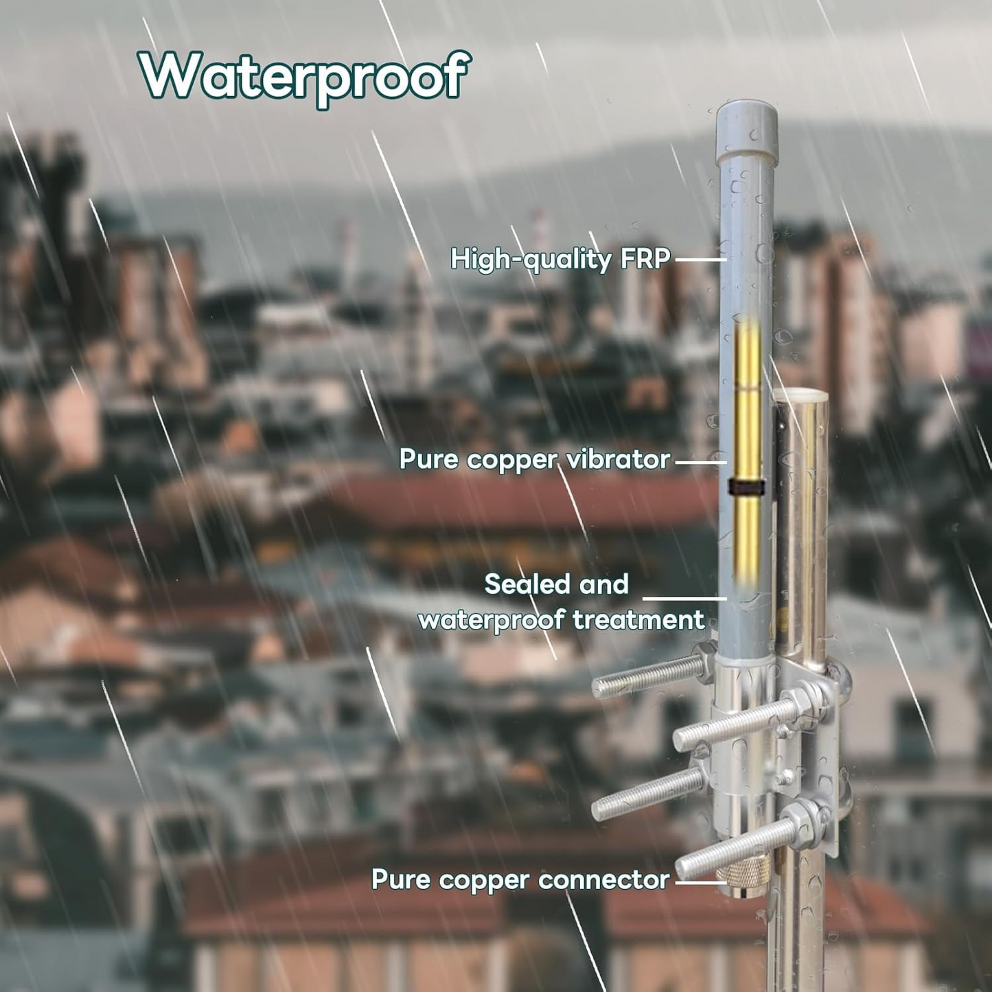 915MHz 3dBi Indoor Omni-Directional LoRa Antenna 11.8in N Male Fiberglass Antenna for Home Helium Miners, Indoor IoT