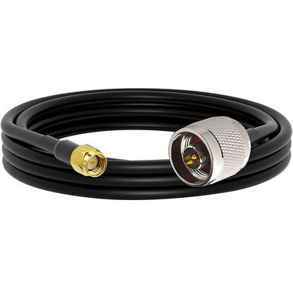 Ultra Flexible SMA to N Cable Low Loss RG58 N Male to SMA Male Antenna RF Coaxial Cable and Two-Way Radio Applications Pure Copper 50 ohm for 3G/4G/LTE/ADS-B/Ham/WiFi/RF Radio