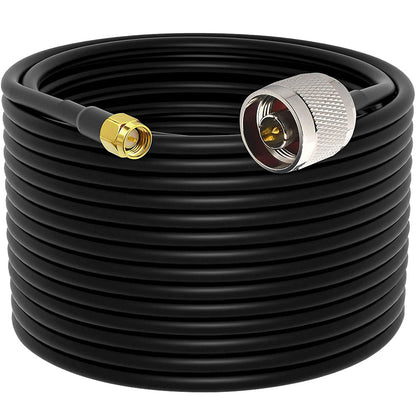Ultra Flexible SMA to N Cable Low Loss RG58 N Male to SMA Male Antenna RF Coaxial Cable and Two-Way Radio Applications Pure Copper 50 ohm for 3G/4G/LTE/ADS-B/Ham/WiFi/RF Radio
