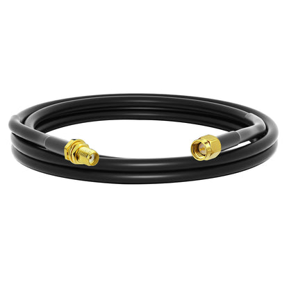 Low-Loss Coaxial Extension Cable RG58 SMA Female to SMA Male WiFi Extension RF Connector and Two-Way Radio Applications Pure Copper Coax Cables 50 ohm RF Antenna Lead Extender