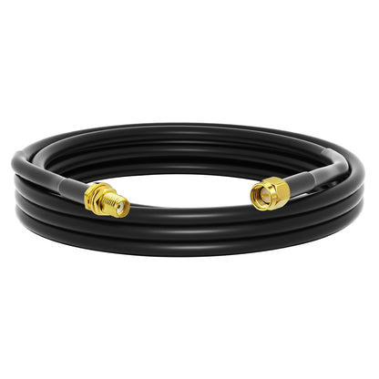 Low-Loss Coaxial Extension Cable RG58 SMA Female to SMA Male WiFi Extension RF Connector and Two-Way Radio Applications Pure Copper Coax Cables 50 ohm RF Antenna Lead Extender