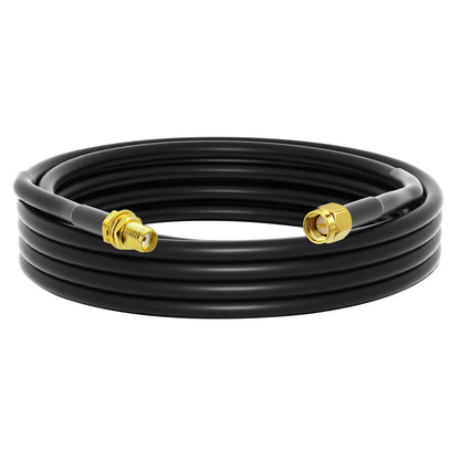 Low-Loss Coaxial Extension Cable RG58 SMA Female to SMA Male WiFi Extension RF Connector and Two-Way Radio Applications Pure Copper Coax Cables 50 ohm RF Antenna Lead Extender