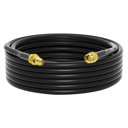 Low-Loss Coaxial Extension Cable RG58 SMA Female to SMA Male WiFi Extension RF Connector and Two-Way Radio Applications Pure Copper Coax Cables 50 ohm RF Antenna Lead Extender