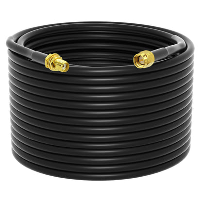 Low-Loss Coaxial Extension Cable RG58 SMA Female to SMA Male WiFi Extension RF Connector and Two-Way Radio Applications Pure Copper Coax Cables 50 ohm RF Antenna Lead Extender